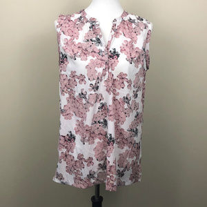 Floral Sleeveless top Size Large